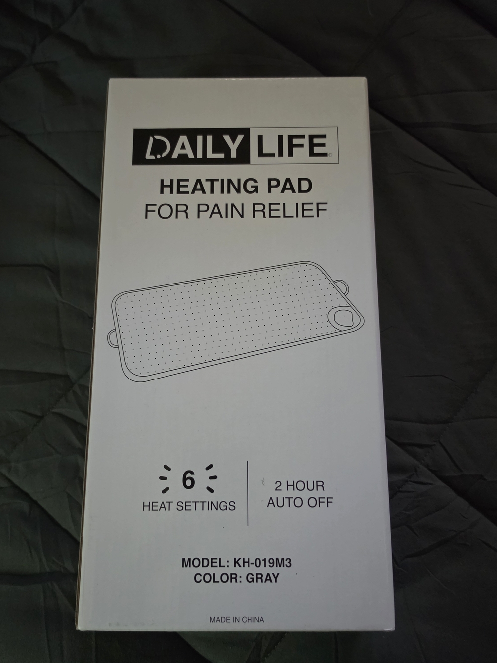 Gray Heating Pad for Pain Relief
